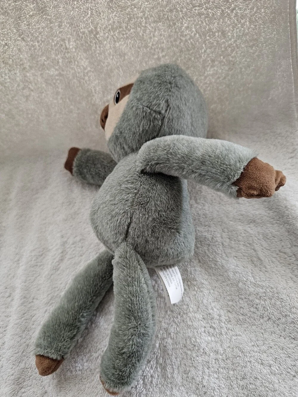 Gray Plush Sloth Stuffed Animal - Soft Kids Toy New Without Tags